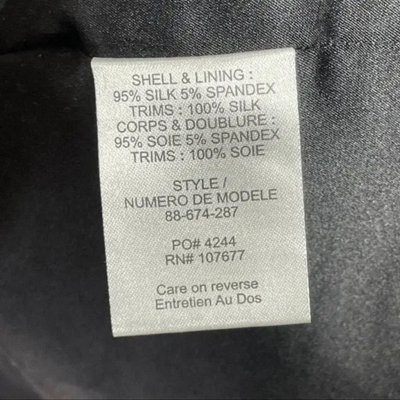 NEW! ALICE + OLIVIA BLACK SILK RUFFLE ACCENT COCKTAIL DRESS! WOMENS 4! - Picture 8 of 8